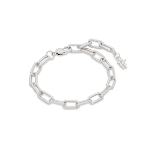 The Chain Addiction silvery chain bracelet with rectangular links-