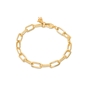 The Chain Addiction gold plated chain bracelet with rectangular links-