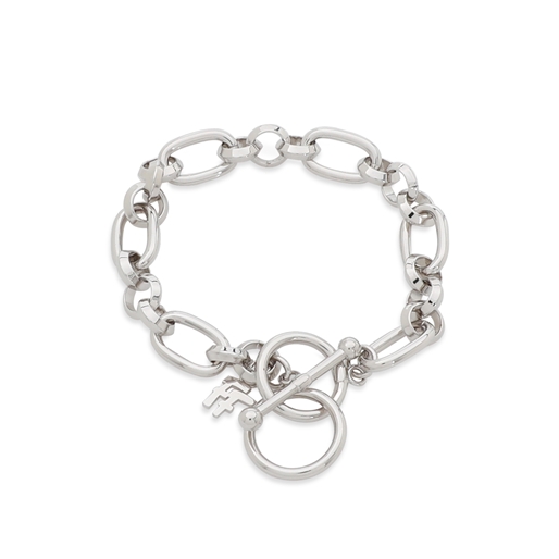 The Chain Addiction silvery chain bracelet with toggle clasp-