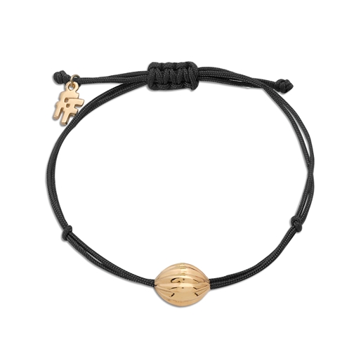 Fashionable.Me Cord Bracelet With Gold Plated Boube Motif-