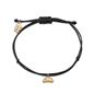 Fashionable.Me Cord Bracelet With Gold Plated Croissant Motif-