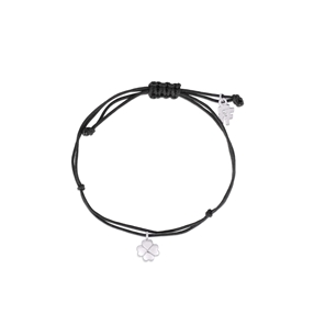 Fashionable.Me Cord Bracelet With Silver Heart4Heart Motif-
