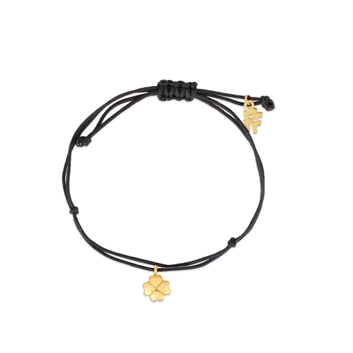 Fashionable.Me Cord Bracelet With Gold Plated Heart4Heart Motif-