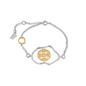 Kallos silver bracelet with irregular links and coin motif-
