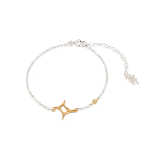 Star Sign silver chain bracelet with Gemini sign-