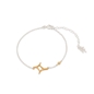 Star Sign silver chain bracelet with Gemini sign-