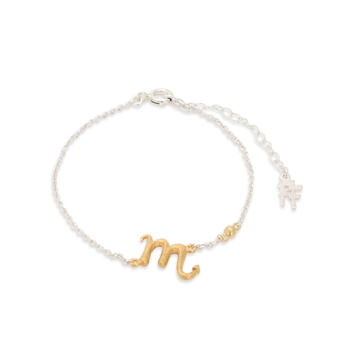 Star Sign silver chain bracelet with Scorpio sign-