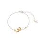 Star Sign silver chain bracelet with Aquarius sign-