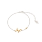 Star Sign silver chain bracelet with Pisces sign-