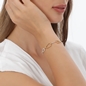 Vivid Symmetries silver chain bracelet with shield motifs-