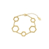 Vivid Symmetries gold plated chain bracelet with hexagons