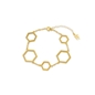 Vivid Symmetries gold plated chain bracelet with hexagons-