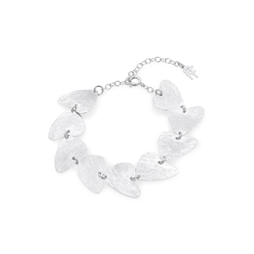 Hearts’ Symphony silver bracelet hearts motif-