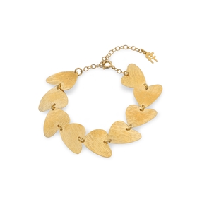 Hearts’ Symphony gold plated bracelet hearts motif-