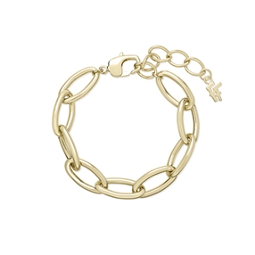 The Chain Addiction gold plated chain bracelet with oval links-