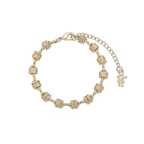 The Chain Addiction gold plated chain bracelet with oval irregular links-