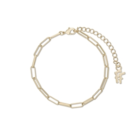 The Chain Addiction gold plated chain bracelet with rectangular links-