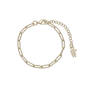 The Chain Addiction gold plated chain bracelet with forged oval links-