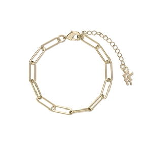 The Chain Addiction gold plated chain bracelet with large rectangular links-