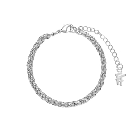 The Chain Addiction silvery bracelet with thin braided chain-
