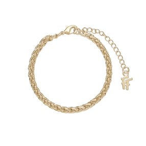 The Chain Addiction gold plated bracelet with thin braided chain-