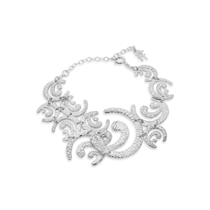 Wavy Flair chain silver bracelet with wavy motifs pattern-