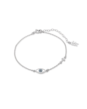 Eyez on me silver chain bracelet with eye motif-