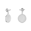 The Simple Reflection short jacket earrings with discus motif