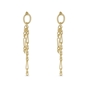 The Chain Addiction gold plated earrings with double asymmetric chain-