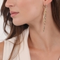 The Chain Addiction gold plated earrings with double asymmetric chain-