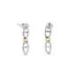 The Chain Addiction silvery earrings with gold plated element -
