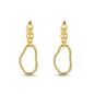 The Chain Addiction gold plated dangle earrings with irregular link-