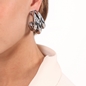 Hoops! large triple hoop silvery earrings-