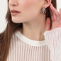 Hoops! medium triple hoop silvery earrings-