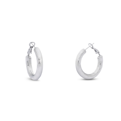 Hoops! engraved silvery earrings-