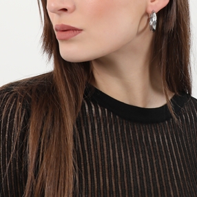 Hoops! engraved silvery earrings-