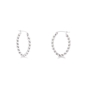 Hoops! oval braided silvery earrings-