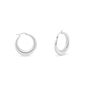 Hoops! medium silvery earrings -