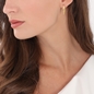 Anima Olea silver dangle earrings with olive leaf motif-