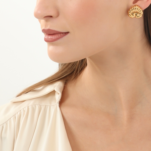 Archaics gold plated earrings anthemion-