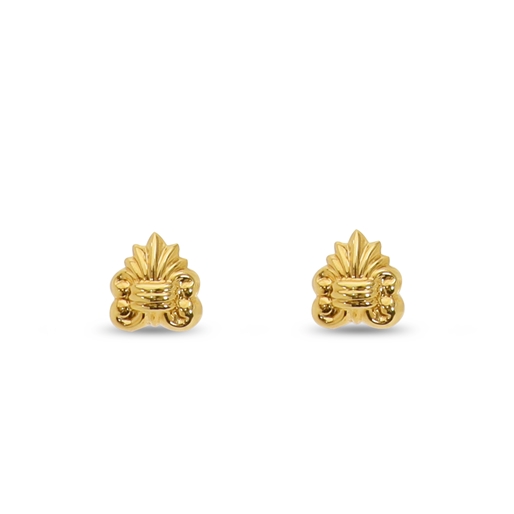 Archaics gold plated earrings palmette-