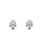 Archaics silver earrings palmette and agate-