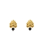 Archaics gold plated earrings palmette and quartz-