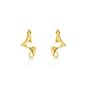 Beauty Flow medium gold plated earrings-