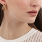 Hoops! medium triple hoop gold plated earrings-
