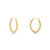 Hoops! oval braided gold plated earrings