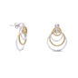 Vivid Symmetries short silver earrings with hoops-