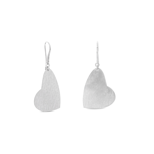 Hearts’ Symphony silver dangle earrings heart motif-