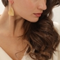 Hearts’ Symphony gold plated dangle earrings heart motif-