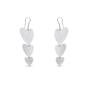Hearts’ Symphony silver dangle earrings hearts motif-
